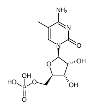 Cytidine, 5-methyl-, 5'-(dihydrogen phosphate) (8CI)结构式