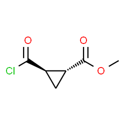 Cyclopropanecarboxylic acid, 2-(chlorocarbonyl)-, methyl ester, (1R,2R)-rel- (9CI) Structure