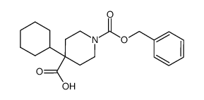 4-cyclohexyl-piperidine-1,4-dicarboxylic acid 1-monobenzyl ester结构式