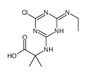 2-[[4-chloro-6-(ethylamino)-1,3,5-triazin-2-yl]amino]-2-methylpropanoic acid structure