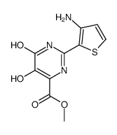 2-(3-氨基-噻吩-2-基)-5,6-二羟基-嘧啶-4-羧酸甲酯结构式