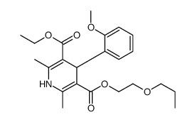 3-O-ethyl 5-O-(2-propoxyethyl) 4-(2-methoxyphenyl)-2,6-dimethyl-1,4-dihydropyridine-3,5-dicarboxylate Structure