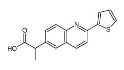 α-methyl-2-(2-thienyl)-6-quinolineacetic acid结构式