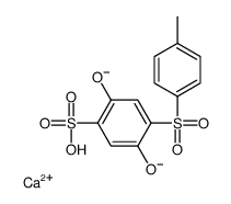 calcium,2-hydroxy-4-(4-methylphenyl)sulfonyl-5-oxidobenzenesulfonate Structure