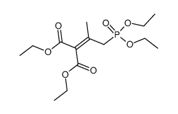 2-[2-(Diethoxy-phosphoryl)-1-methyl-ethylidene]-malonic acid diethyl ester Structure