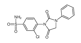 1-Phenyl-3-(2-chloro-4-sulfamoylphenyl)hydantoin structure