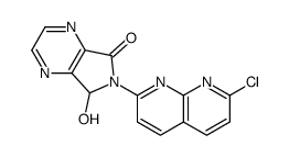 6-(7-chloro-1,8-naphthyridin-2-yl)-6,7-dihydro-7-hydroxy-5H-pyrrolo[3,4-b]pyrazin-5-one结构式