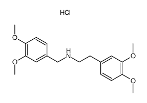 N-(3,4-dimethoxybenzyl)-3,4-dimethoxyphenylethylamine hydrochloride结构式