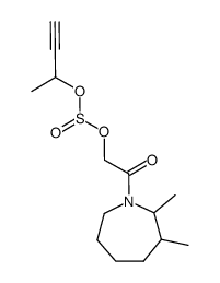 Sulfurous acid 2-(2,3-dimethyl-azepan-1-yl)-2-oxo-ethyl ester 1-methyl-prop-2-ynyl ester Structure