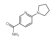 3-Pyridinecarboxamide,6-(1-pyrrolidinyl)-结构式