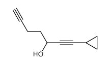 1,6-Heptadiyn-3-ol, 1-cyclopropyl- (9CI) Structure