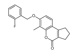 7-[(2-fluorophenyl)methoxy]-6-methyl-2,3-dihydro-1H-cyclopenta[c]chromen-4-one Structure