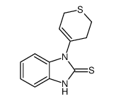 1-(3,6-dihydro-2H-thiopyran-4-yl)-1,3-dihydro-benzoimidazole-2-thione结构式