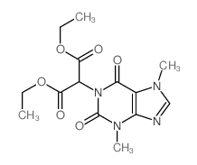 diethyl 2-(3,7-dimethyl-2,6-dioxo-purin-1-yl)propanedioate Structure