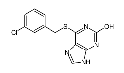 6-[(3-chlorophenyl)methylsulfanyl]-3,7-dihydropurin-2-one Structure
