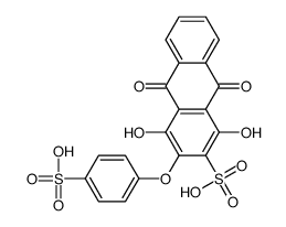 9,10-dihydro-1,4-dihydroxy-9,10-dioxo-3-(4-sulphophenoxy)anthracene-2-sulphonic acid结构式