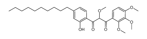 1-(4'-decyl-2'-hydroxyphenyl)-2-methoxy-3-(2'',3'',4''-trimethoxyphenyl)propane-1,3-dione结构式