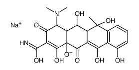 sodium,3-carbamoyl-1-(dimethylamino)-4,6,7,11,12-pentahydroxy-11-methyl-2,5-dioxo-1,11a,12,12a-tetrahydrotetracen-4a-olate结构式