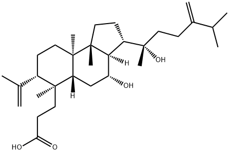 12β,20-Dihydroxy-24-methylene-3,4-seco-5α-dammara-4(28)-ene-3-oic acid structure