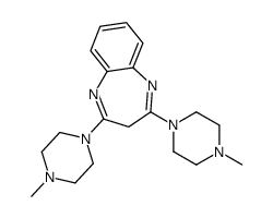 2,4-双(4-甲基-1-哌嗪基)-3H-1,5-苯并二氮杂pine结构式