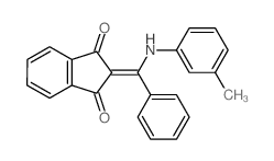 1H-Indene-1,3(2H)-dione,2-[[(3-methylphenyl)amino]phenylmethylene]-结构式