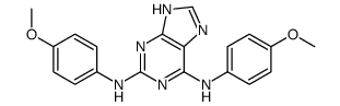 2-N,6-N-bis(4-methoxyphenyl)-7H-purine-2,6-diamine Structure