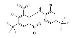 3-bromo-N-[3-chloro-2,6-dinitro-4-(trifluoromethyl)phenyl]-5-(trifluor omethyl)pyridin-2-amine结构式