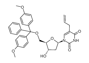 5-allyl-2'-deoxy-5'-O-(4,4'-dimethoxytrityl)uridine Structure