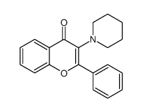 4H-1-Benzopyran-4-one,2-phenyl-3-(1-piperidinyl)-(9CI) structure