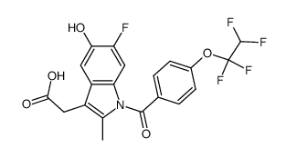 {6-fluoro-5-hydroxy-2-methyl-1-[4-(1,1,2,2-tetrafluoroethoxy)benzoyl]-1H-indol-3-yl}acetic acid结构式