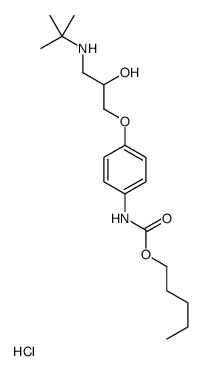 pentyl N-[4-[3-(tert-butylamino)-2-hydroxypropoxy]phenyl]carbamate,hydrochloride Structure