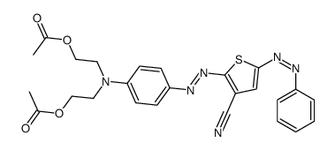 2,2'[[4-[[3-cyano-5-(phenylazo)-2-thienyl]azo]phenyl]imino]diethyl diacetate Structure