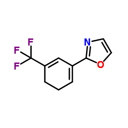 2-(3-(三氟甲基)苯基)-4,5-二氢恶唑结构式