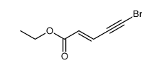 ethyl (2E)-5-bromo-2-penten-4-ynoate结构式