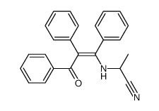 N-(3-oxo-1,2,3-triphenyl-propenyl)-alanine nitrile Structure