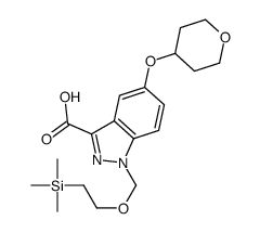 5-(oxan-4-yloxy)-1-(2-trimethylsilylethoxymethyl)indazole-3-carboxylic acid Structure