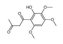 1-(2-hydroxy-3,4,6-trimethoxy-phenyl)-butane-1,3-dione结构式