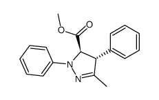 3-Methyl-1,4-diphenyl-2-pyrazolin-5-carbonsaeure-methylester Structure