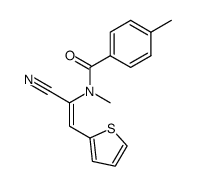 N-((Z)-1-Cyano-2-thiophen-2-yl-vinyl)-4,N-dimethyl-benzamide结构式