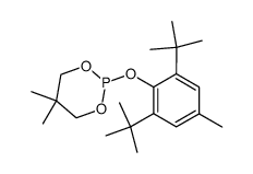 2-(2,6-Di-tert-butyl-4-methyl-phenoxy)-5,5-dimethyl-[1,3,2]dioxaphosphinane结构式