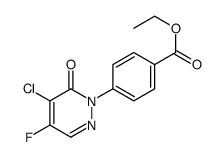 ethyl 4-(5-chloro-4-fluoro-6-oxopyridazin-1-yl)benzoate结构式