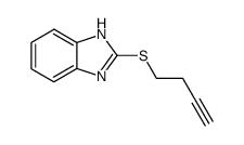 2-(but-3-yn-1-ylthio)-1H-benzo[d]imidazole结构式