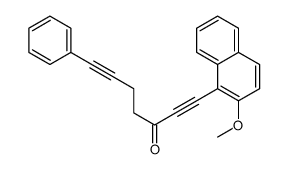 1-(2-methoxynaphthalen-1-yl)-7-phenylhepta-1,6-diyn-3-one Structure