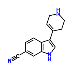 3-(1,2,3,6-Tetrahydro-4-pyridinyl)-1H-indole-6-carbonitrile结构式