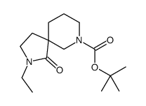 tert-butyl 2-ethyl-1-oxo-2,9-diazaspiro[4.5]decane-9-carboxylate结构式