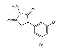 1-amino-3-(3,5-dibromophenyl)pyrrolidine-2,5-dione结构式