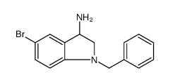 1H-Indol-3-amine, 5-bromo-2,3-dihydro-1-(phenylmethyl)结构式