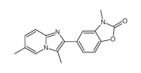 5-(3,6-Dimethylimidazo[1,2-a]pyridin-2-yl)-3-methyl-2-benzoxazolinone Structure