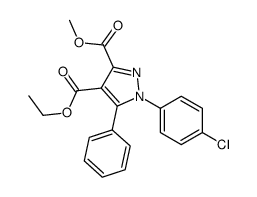 4-O-ethyl 3-O-methyl 1-(4-chlorophenyl)-5-phenylpyrazole-3,4-dicarboxylate Structure