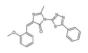 (5Z)-5-[(2-methoxyphenyl)methylidene]-2-methyl-3-(5-phenyl-1,3,4-thiadiazol-2-yl)imidazol-4-one结构式